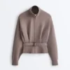 Chaqueta con cinturón tipo corsé Soft Touch y modal Chaqueta con cinturón tipo corsé Soft Touch y modal