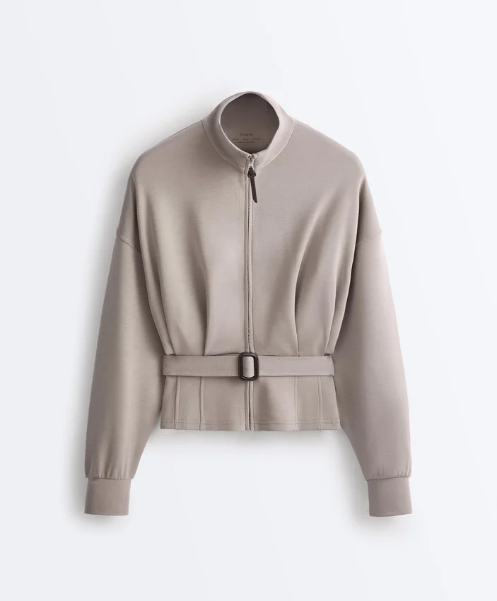 Chaqueta con cinturón tipo corsé Soft Touch y modal Chaqueta con cinturón tipo corsé Soft Touch y modal