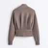 Chaqueta con cinturón tipo corsé Soft Touch y modal Chaqueta con cinturón tipo corsé Soft Touch y modal