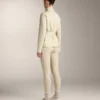 Chaqueta con efecto neopreno y cinturón