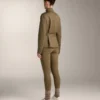 Chaqueta con efecto neopreno y cinturón