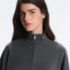 Chaqueta con rayas asimétricas y modal