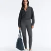 Chaqueta con rayas asimétricas y modal