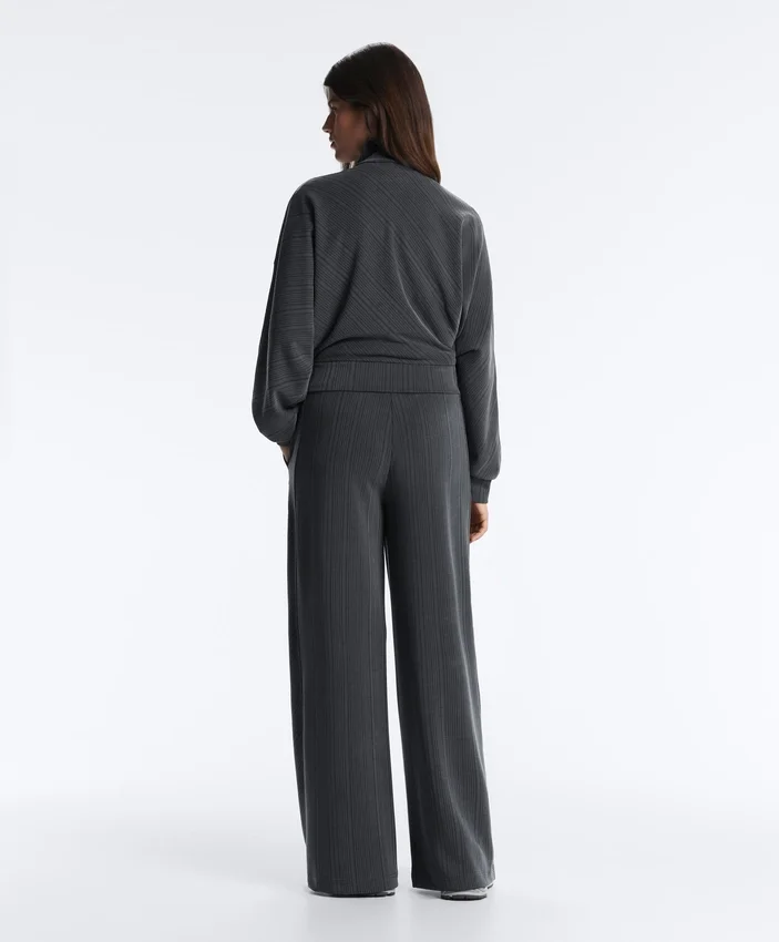Pantalones de rayas asimétricas con modal Pantalones de rayas asimétricas con modal