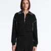 Chaqueta con ribetes efecto neopreno