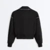 Chaqueta con ribetes efecto neopreno