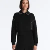 Chaqueta con ribetes efecto neopreno