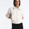 Chaqueta con ribetes efecto neopreno Chaqueta con ribetes efecto neopreno