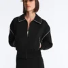 Chaqueta con ribetes efecto neopreno