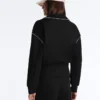 Chaqueta con ribetes efecto neopreno