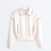 Chaqueta con ribetes efecto neopreno Chaqueta con ribetes efecto neopreno