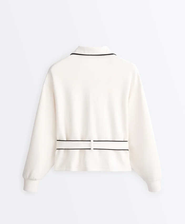 Chaqueta con ribetes y tejido modal Soft Touch Chaqueta con ribetes y tejido modal Soft Touch