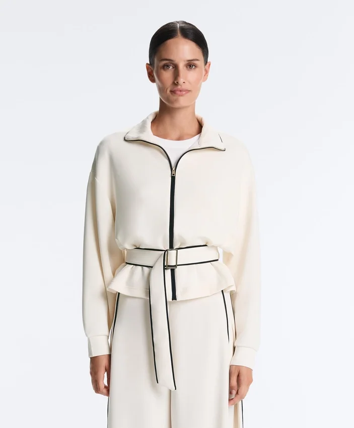 Chaqueta con ribetes y tejido modal Soft Touch Chaqueta con ribetes y tejido modal Soft Touch