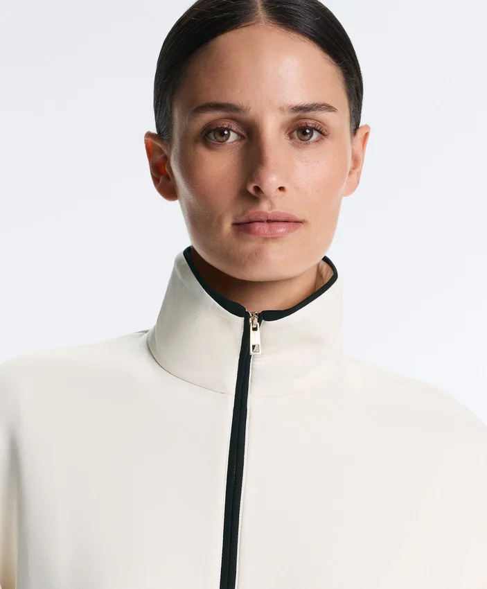 Chaqueta con ribetes y tejido modal Soft Touch Chaqueta con ribetes y tejido modal Soft Touch