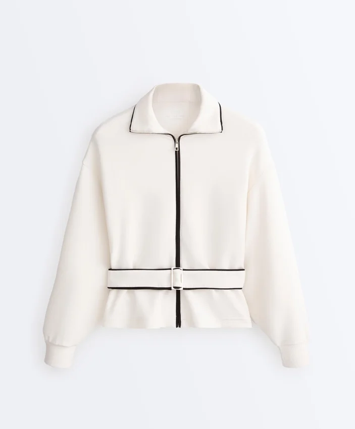 Chaqueta con ribetes y tejido modal Soft Touch Chaqueta con ribetes y tejido modal Soft Touch