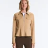 Chaqueta con volantes efecto neopreno y ribetes Chaqueta con volantes efecto neopreno y ribetes