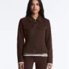 Chaqueta con volantes efecto neopreno y ribetes Chaqueta con volantes efecto neopreno y ribetes