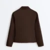 Chaqueta con volantes efecto neopreno y ribetes Chaqueta con volantes efecto neopreno y ribetes