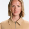Chaqueta con volantes efecto neopreno y ribetes Chaqueta con volantes efecto neopreno y ribetes