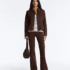 Chaqueta con volantes efecto neopreno y ribetes Chaqueta con volantes efecto neopreno y ribetes