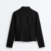 Chaqueta con volantes efecto neopreno y ribetes
