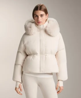 Chaqueta corta acolchada 100 % plumón