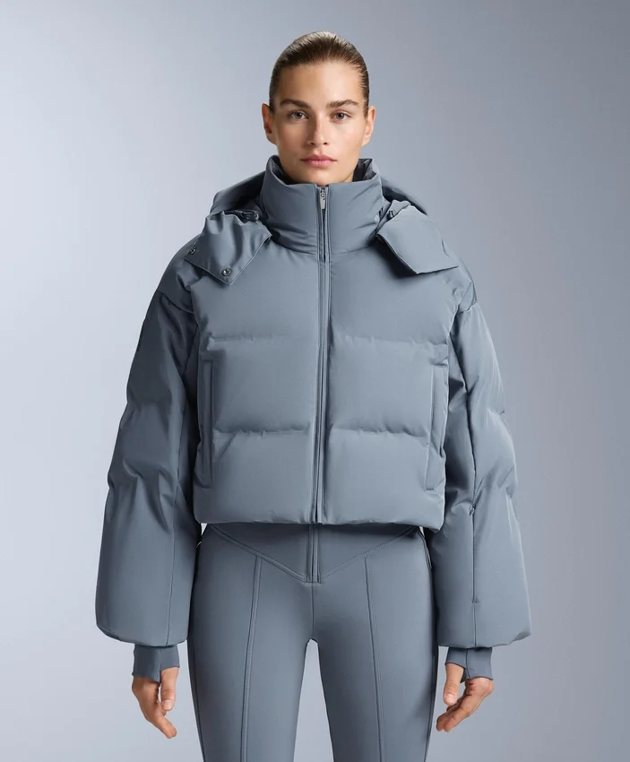 Chaqueta corta de esquí ligera, 80 % plumón y 20 % Minardi Piume, resistente al agua Chaqueta corta de esquí ligera, 80 % plumón y 20 % Minardi Piume, resistente al agua
