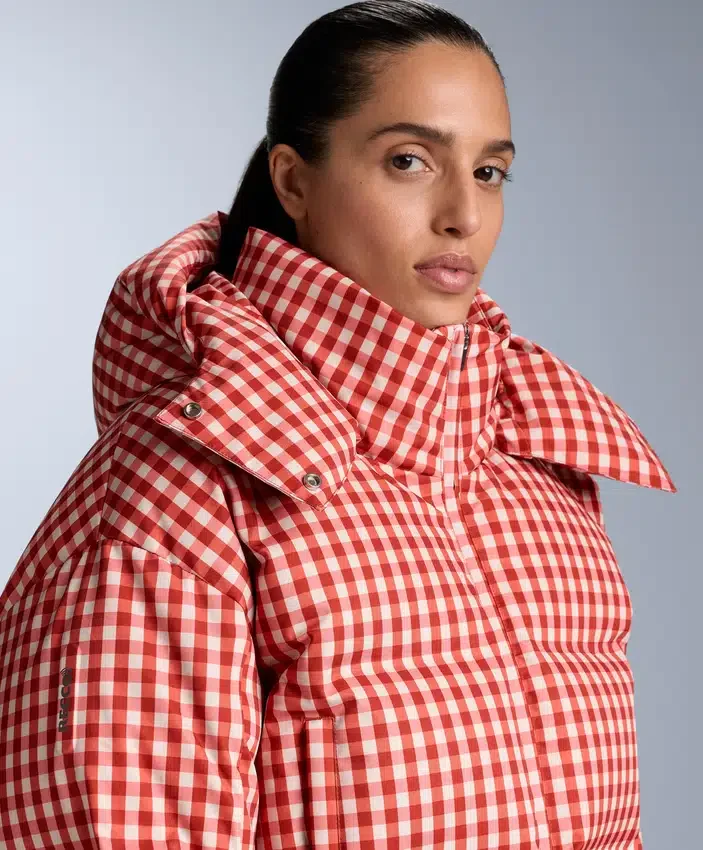 Chaqueta corta de esquí ligera, 80 % plumón y 20 % Minardi Piume, resistente al agua Chaqueta corta de esquí ligera, 80 % plumón y 20 % Minardi Piume, resistente al agua