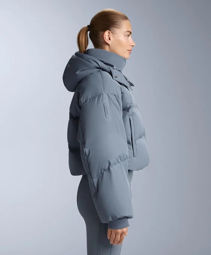 Chaqueta corta de esquí ligera, 80 % plumón y 20 % Minardi Piume, resistente al agua Chaqueta corta de esquí ligera, 80 % plumón y 20 % Minardi Piume, resistente al agua