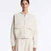 Chaqueta de algodón piqué con capucha Chaqueta de algodón piqué con capucha