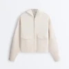 Chaqueta de algodón piqué con capucha Chaqueta de algodón piqué con capucha