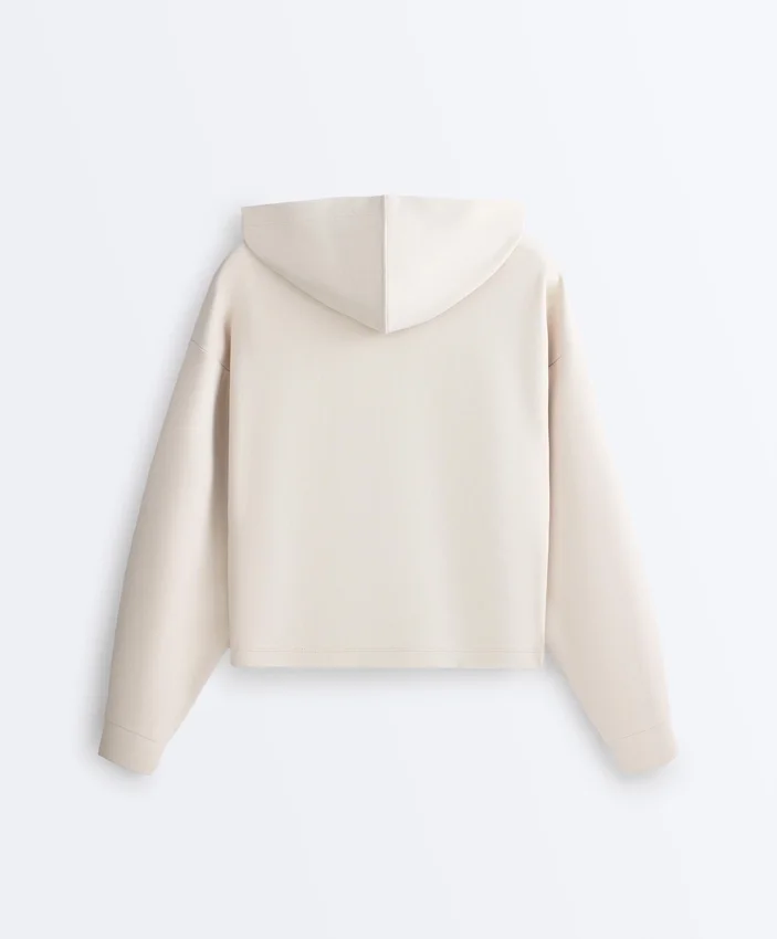 Chaqueta de algodón piqué con capucha Chaqueta de algodón piqué con capucha