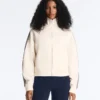 Chaqueta de algodón piqué con cinta lateral en espiga Chaqueta de algodón piqué con cinta lateral en espiga