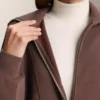 Chaqueta de canalé cepillado con modal Chaqueta de canalé cepillado con modal