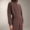 Chaqueta de canalé cepillado con modal Chaqueta de canalé cepillado con modal
