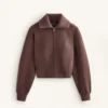 Chaqueta de canalé cepillado con modal Chaqueta de canalé cepillado con modal