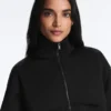 Chaqueta de corte recto con efecto neopreno