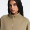Chaqueta de corte recto con efecto neopreno
