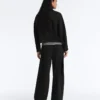 Chaqueta de corte recto con efecto neopreno