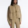 Chaqueta de corte recto con efecto neopreno