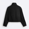 Chaqueta de corte recto con efecto neopreno