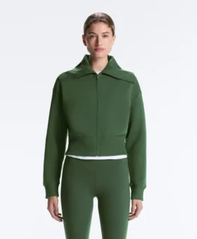 Chaqueta de cuello alto en mezcla de algodón