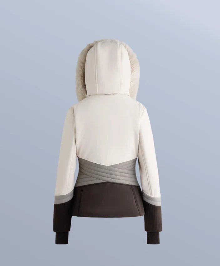 Chaqueta de esquí Primaloft® ajustada y resistente al agua con bloques de color Chaqueta de esquí Primaloft® ajustada y resistente al agua con bloques de color