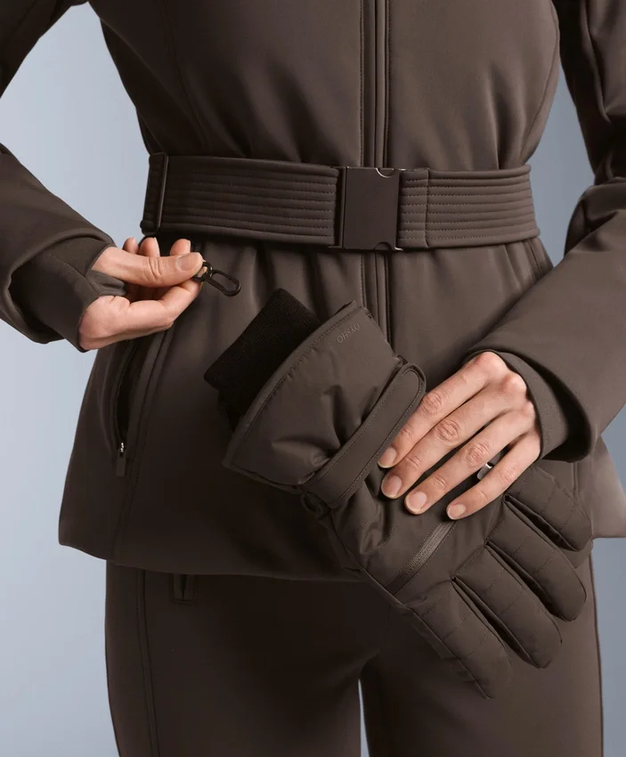 Chaqueta de esquí Primaloft® resistente al agua y de corte superajustado Chaqueta de esquí Primaloft® resistente al agua y de corte superajustado