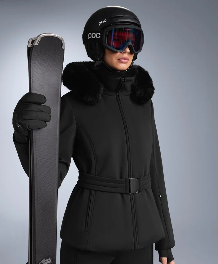 Chaqueta de esquí Primaloft® resistente al agua y de corte superajustado Chaqueta de esquí Primaloft® resistente al agua y de corte superajustado