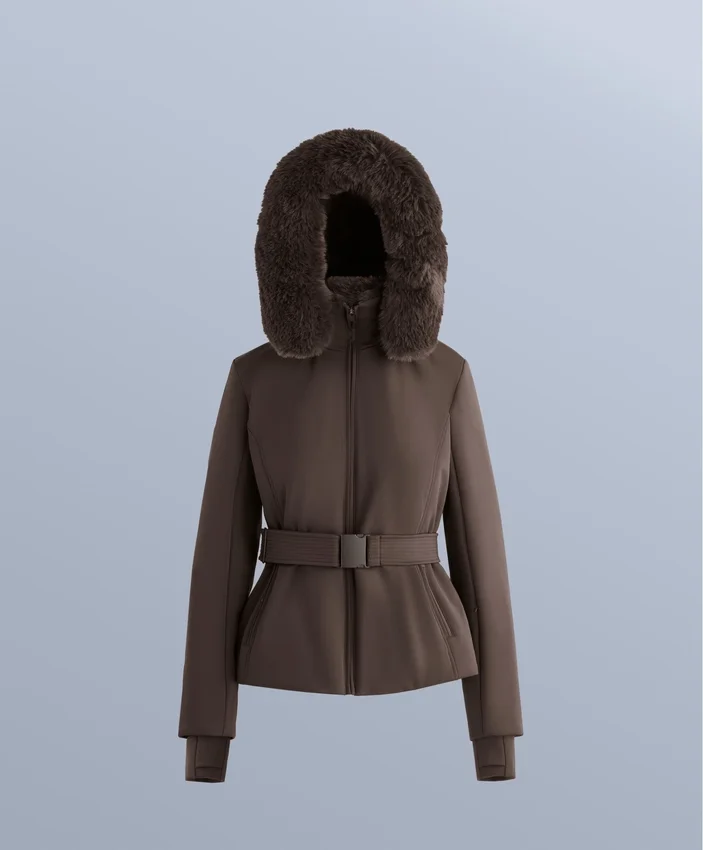 Chaqueta de esquí Primaloft® resistente al agua y de corte superajustado Chaqueta de esquí Primaloft® resistente al agua y de corte superajustado