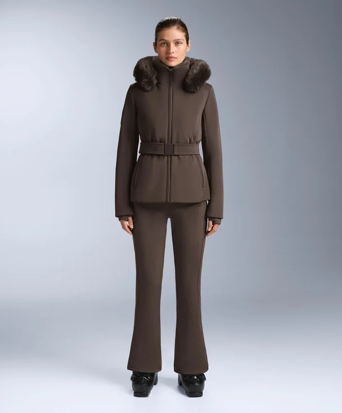 Chaqueta de esquí Primaloft® resistente al agua y de corte superajustado Chaqueta de esquí Primaloft® resistente al agua y de corte superajustado