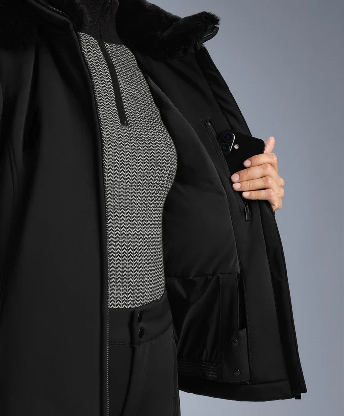 Chaqueta de esquí Primaloft® resistente al agua y de corte superajustado Chaqueta de esquí Primaloft® resistente al agua y de corte superajustado