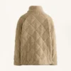 Chaqueta de imitación de piel de oveja con acolchado en forma de rombos Chaqueta de imitación de piel de oveja con acolchado en forma de rombos