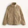 Chaqueta de imitación de piel de oveja con acolchado en forma de rombos Chaqueta de imitación de piel de oveja con acolchado en forma de rombos
